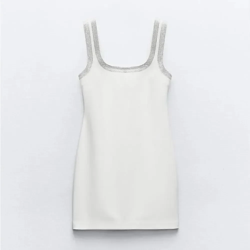 ZARA SHORT DRESS WITH RHINESTONES - Picture 8 of 9
